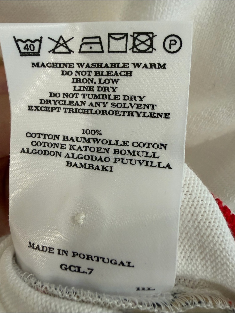 Burberry Golf White Button-Up Cardigan with Red Trim - Picture 4 of 14